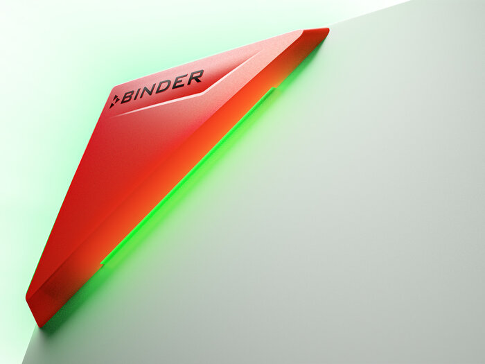 Roter Regler mit grünem Licht