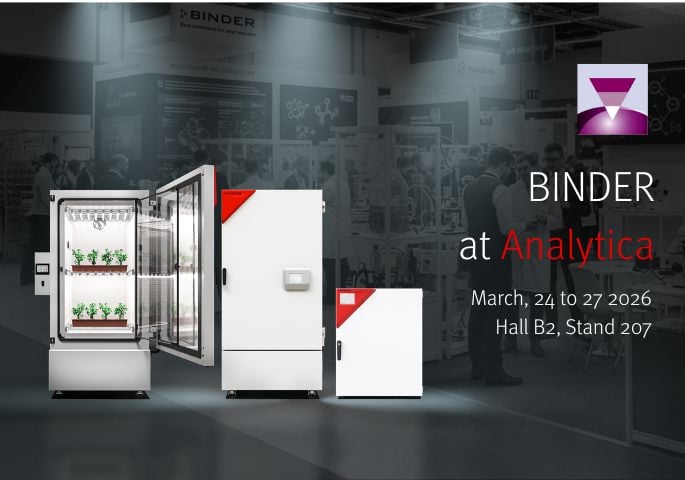 BINDER at Analytica - March 24 to 27, 2026 - Hall B2, Stand 207